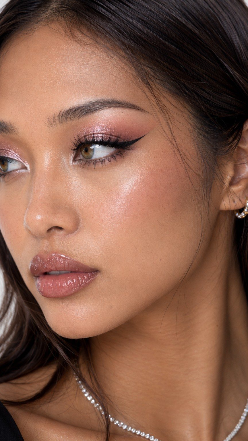 Eye makeup detail