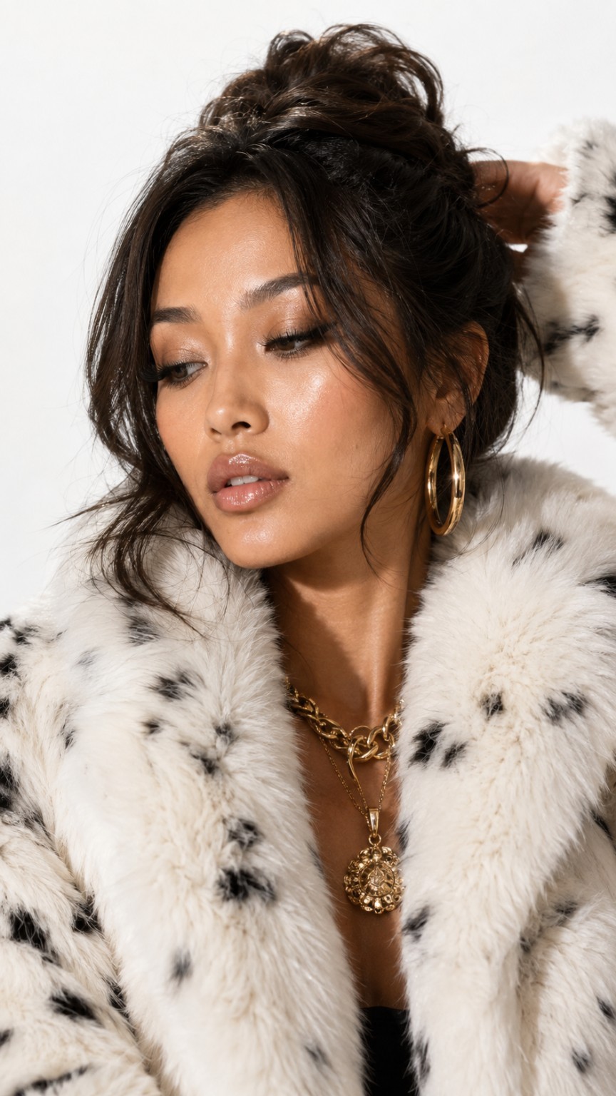 Luxury fashion close portrait