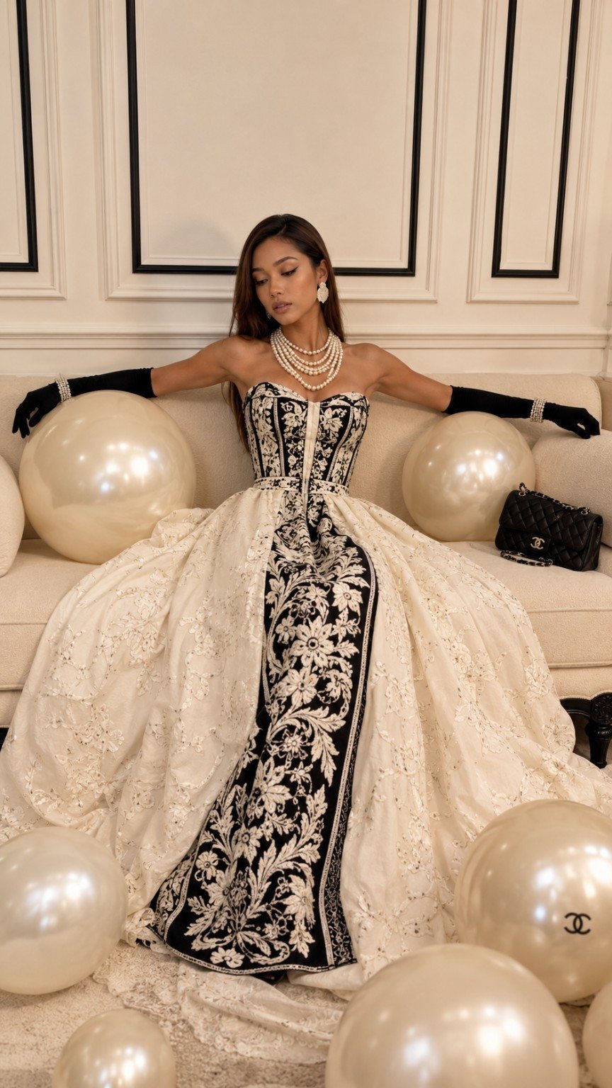 Couture evening fashion